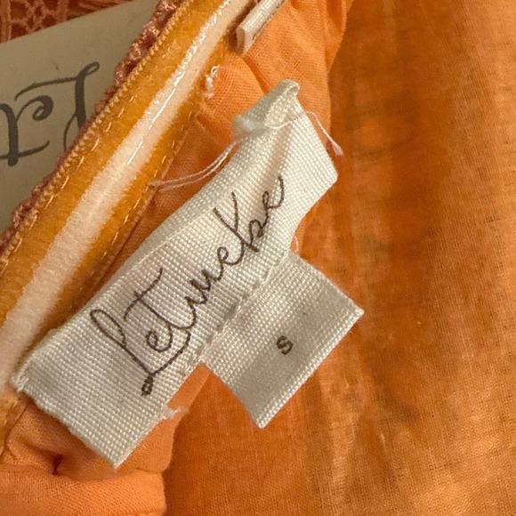 Anthropologie Strapless Fringe Dress in Orange - Picture 9 of 13